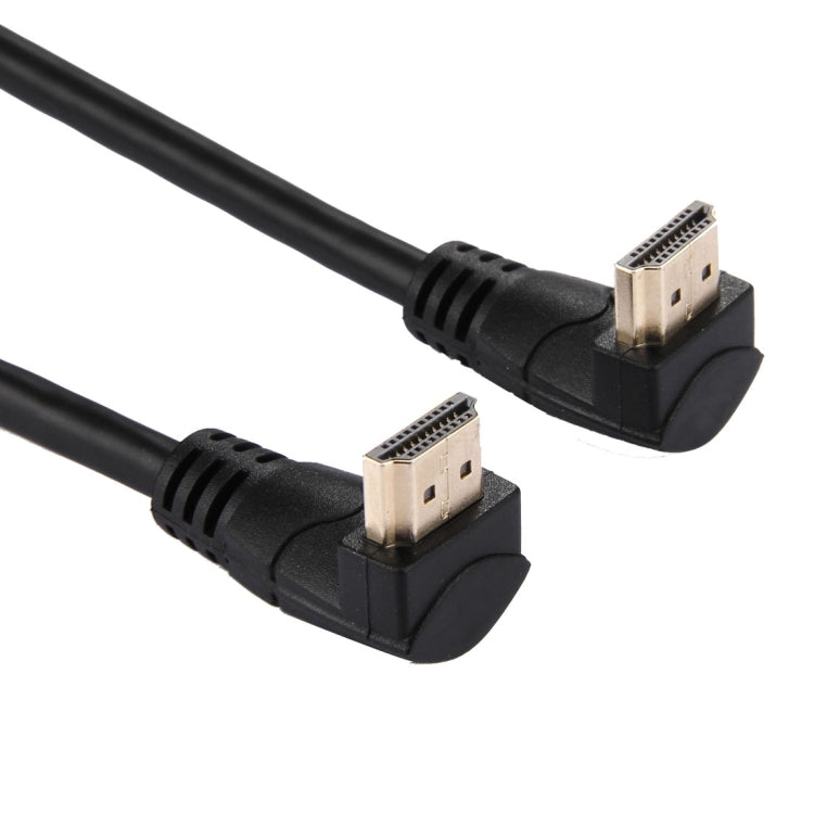 30cm 4K*2K HDMI 2.0 Version High Speed 270 Degree Right Angle HDMI Male to 270 Degree Right Angle HDMI Male Cable with Ethernet, 270 Degree HDMI to 270 Degree HDMI