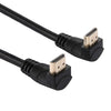 30cm 4K*2K HDMI 2.0 Version High Speed 270 Degree Right Angle HDMI Male to 270 Degree Right Angle HDMI Male Cable with Ethernet, 270 Degree HDMI to 270 Degree HDMI