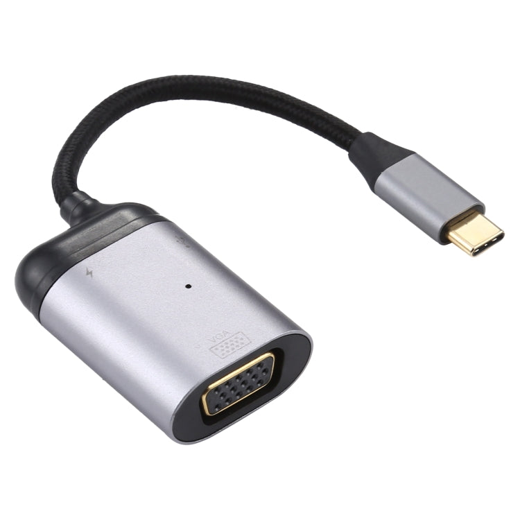 4K UHD USB-C / Type-C to VGA + PD Data Sync Adapter Cable, Type-C to VGA