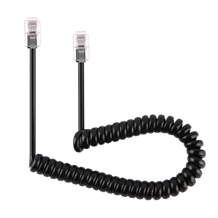4 Core Male to Male RJ11 Spring Style Telephone Extension Coil Cable