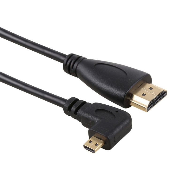 50cm 4K HDMI Male to Micro HDMI Left Angled Male Gold-plated