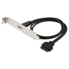 50cm USB-C / Type-C Female to USB 3.0 Motherboard 20 Pin Female Panel