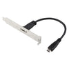 20cm Panel Bracket Header USB-C / Type-C Female to Male Extension Wire Connector Cord Cable, 20cm Type-C