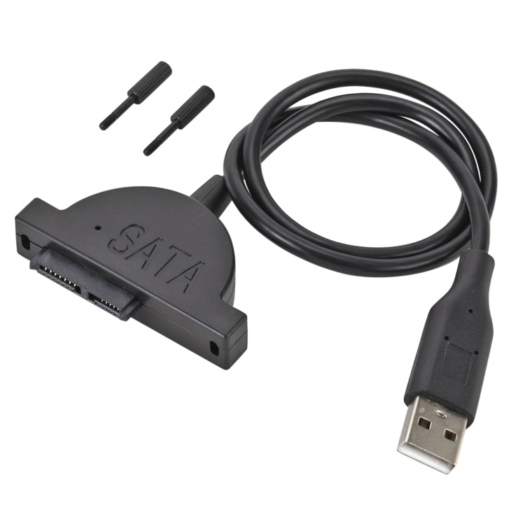 Slim SATA 13 Pin Female to USB 2.0 Adapter Converter Cable for Laptop