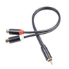 3686MFF-03 RCA Male to Dual RCA Female Audio Adapter Cable, RCA Male to Dual RCA Female