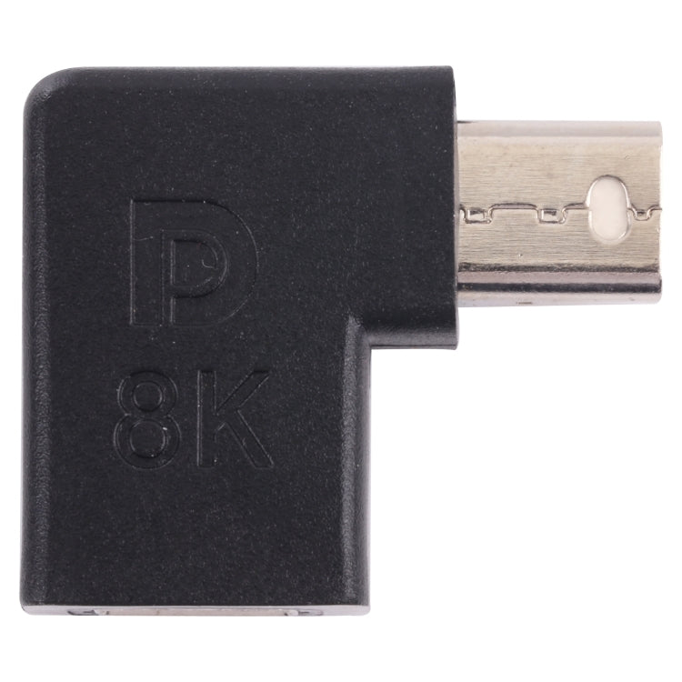 8K Mini DisplayPort Female to Male Elbow Adapter, Mini DP Female to Male