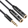 2 x 3.5mm Female to 3.5mm Male Adapter Cable, 2 x 3.5mm Female to 3.5mm Male