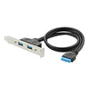 USB3.0 20P F/2AF PCI Rear Baffle Cable