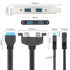 USB3.0 20P F/2AF PCI Rear Baffle Cable