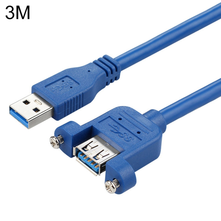 USB 3.0 Male to Female Extension Cable with Screw Nut