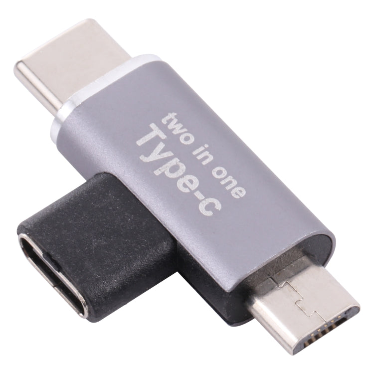 USB-C / Type-C Female to USB-C / Type-C Male + Micro USB Male