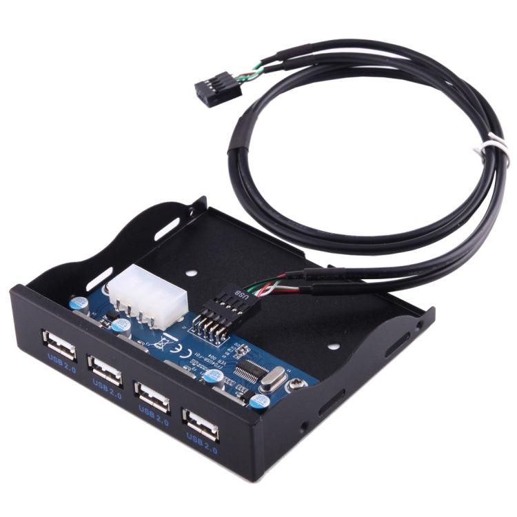 3.5 inch Floppy Expansion Bay Front Panel 4 Ports USB 2.0 HUB Adapter