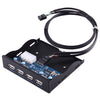 3.5 inch Floppy Expansion Bay Front Panel 4 Ports USB 2.0 HUB Adapter