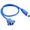50cm USB 3.0 B Female to B Male Connector Adapter Data Cable for