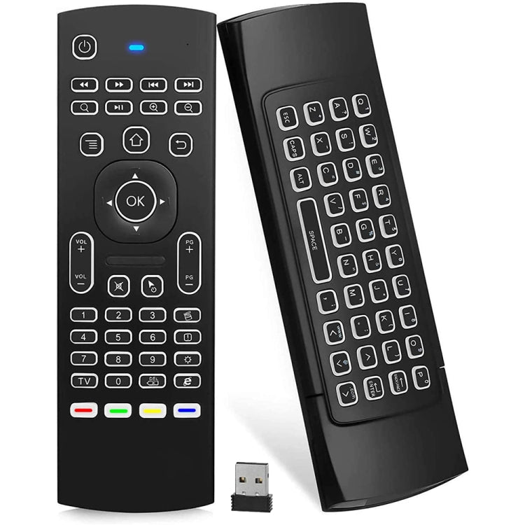 MX3-L White Backlit Version 2.4GHz Fly Air Mouse Wireless Keyboard
