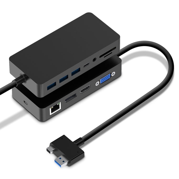 Rocketek SH701 11 in 1 1000M RJ45 / USB 3.0 HUB Adapter for Surface Pro 5 / 6, For Surface Pro 5 / 6 1000M