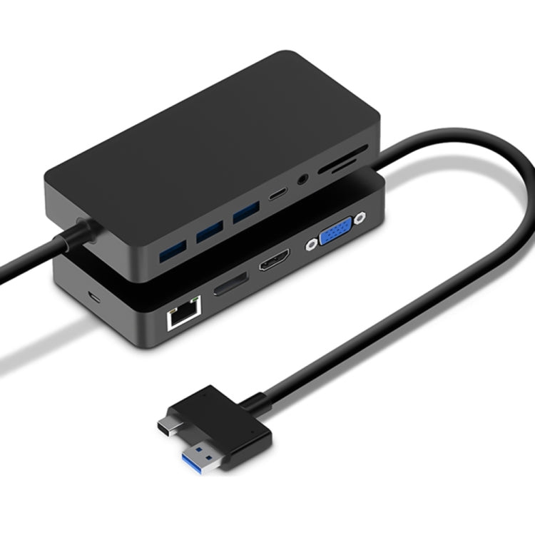 Rocketek SH702 11 in 1 USB 3.0 HUB Adapter with RJ45 for Surface Laptop 1 / 2