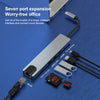 7 in 1 RJ45 + SD/TF + USB 3.0 x 2 + HDMI + PD to USB-C / Type-C HUB Adapter, RJ45+SD/TF+USB3.0x2+HDMI+PD