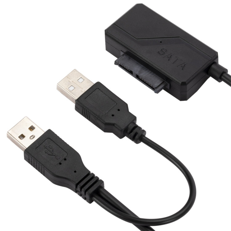 SATA to USB 2.0 Adatper Cable Optical Drive Cable with Power Supply, with Power Supply