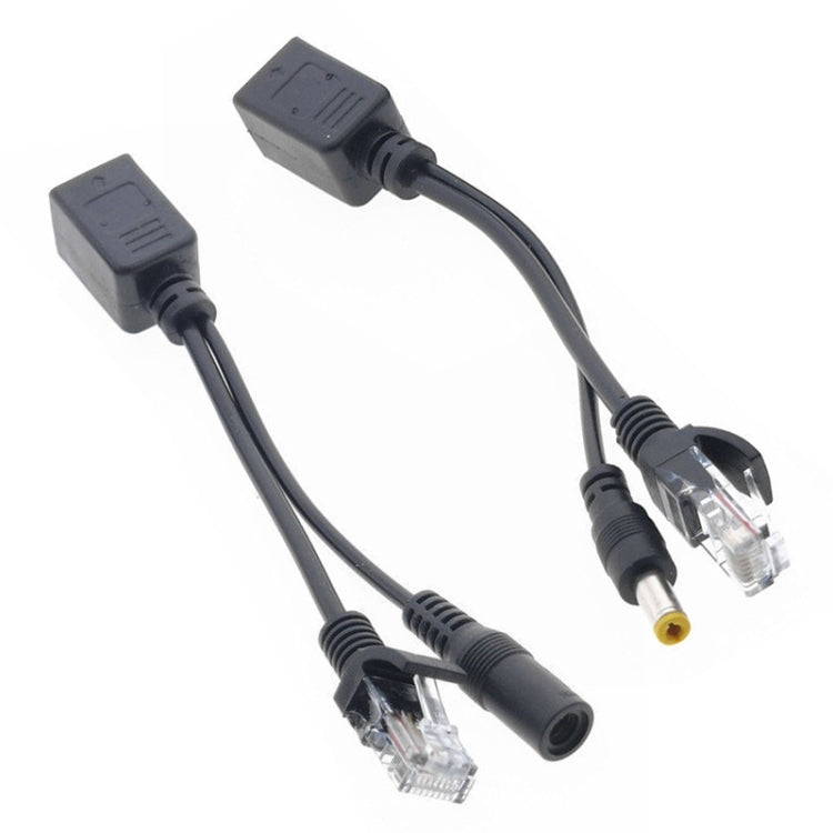 2 in 1 RJ45 POE Injector and Splitter Cable Set with 2.1x 5.5mm