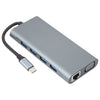 11 in 1 USB-C / Type-C to USB Docking Station HUB Adapter(100M Network Port), 100M Network Port