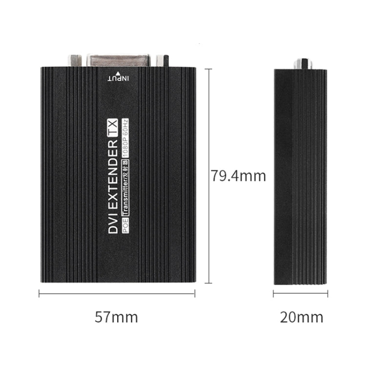 Measy DVI1815 DVI Extender Transmitter and Receiver Converter, POE Single Power Supply, Transmission Distance: 150m, DVI1815