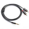 1m Gold Plated 3.5mm Jack to 2 x RCA Male Stereo Audio Cable, Length: 1m