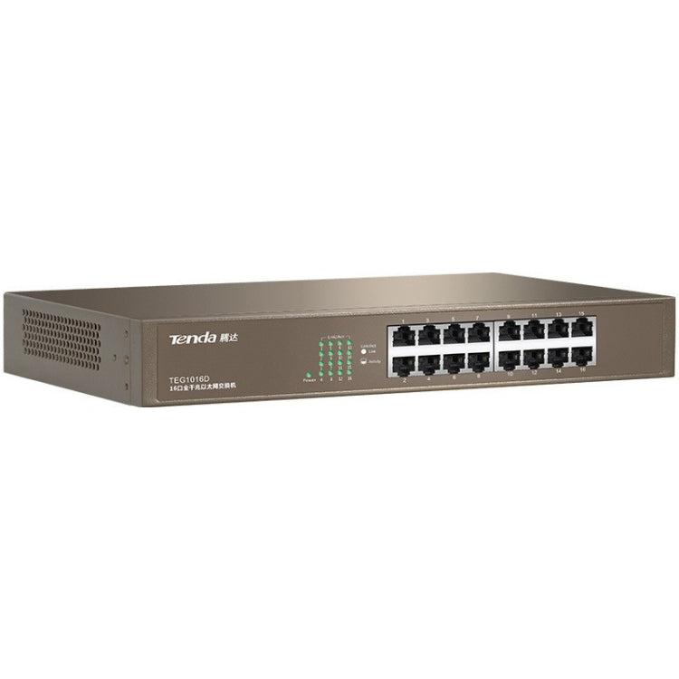 Tenda TEG1016D Desktop v6.0 16-Port Gigabit Ethernet Switch 6KV Lightning Protect, TEG1016D