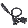 3-pin XLR Female to 2 x RJ45 Female Ethernet LAN Network Extension Cable, Cable Length: 30cm, 3-pin XLR Female to 2 x RJ45 Female