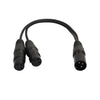 30cm 3 Pin XLR CANNON 1 Male to 2 Female Audio Connector Adapter