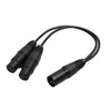 30cm 3 Pin XLR CANNON 1 Male to 2 Female Audio Connector Adapter Cable for Microphone / Audio Equipment, 1 Male to 2 Female