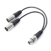 30cm 3 Pin XLR CANNON 1 Female to 2 Male Audio Connector Adapter