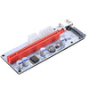 PCE164P-N06 VER008S USB 3.0 PCI-E Express 1x to 16x PCI-E Extender Riser Card Adapter 15 Pin SATA Power 6 Pin + 4 Pin Power Supply Port with 60cm USB Cable, VER008S Red