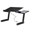 Portable 360 Degree Adjustable Foldable Aluminium Alloy Desk Stand with Double CPU Fans & Mouse Pad for Laptop / Notebook, with Mouse Pad & 2 Cooling Fan