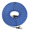 10m Gold Plated CAT-7 10 Gigabit Ethernet Ultra Flat Patch Cable for Modem Router LAN Network, Built with Shielded RJ45 Connector, Length: 10m