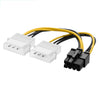 18cm Y Shape 8 Pin PCI Express to Dual 4 Pin Molex Graphics Card