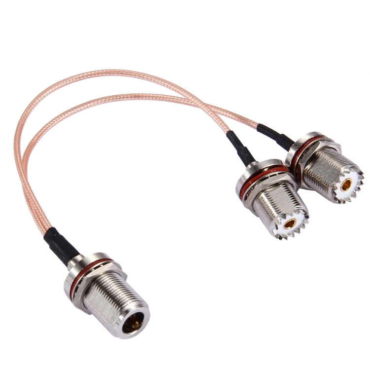 20cm N Female with Waterproof Ring to 2 x UHF Female with Waterproof