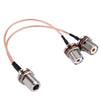 20cm N Female with Waterproof Ring to 2 x UHF Female with Waterproof