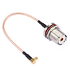 15cm UHF Female to MCX Male 90 Degree Elbow RG316 Cable, UHF Female to MCX Male