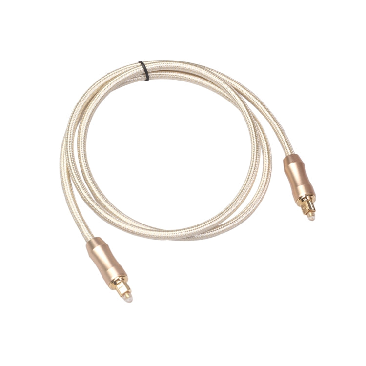 QHG02 SPDIF Toslink Gold-plated Fiber Braided Optic Audio Cable, Length: 1m, 1m