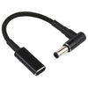 PD 100W 18.5-20V 6.0 x 0.6mm Elbow to USB-C / Type-C Adapter Nylon