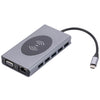 1093 13 in 1 USB HUB Type-C Docking Station with Wireless Charger Function, 1093