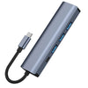 BYL-2302 5 in 1 USB-C / Type-C to USB Multifunctional Docking Station HUB Adapter with 1000M Network Port, BYL-2302