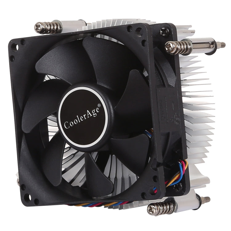 4Pin CPU Cooler Mute Silent Fan Thickened Aluminum Heat Sink for