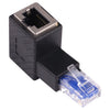 RJ45 Male to Female Converter 90 Degrees Extension Adapter for Cat5