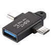 USB 3.0 Female to Type-C / USB-C Male + Micro Male Aluminium Alloy