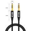 REXLIS 3629 3.5mm Male to Male Car Stereo Gold-plated Jack AUX Audio Cable for 3.5mm AUX Standard Digital Devices, Length: 1m, Length: 1m