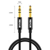 REXLIS 3629 3.5mm Male to Male Car Stereo Gold-plated Jack AUX Audio Cable for 3.5mm AUX Standard Digital Devices, Length: 1.8m, Length: 1.8m