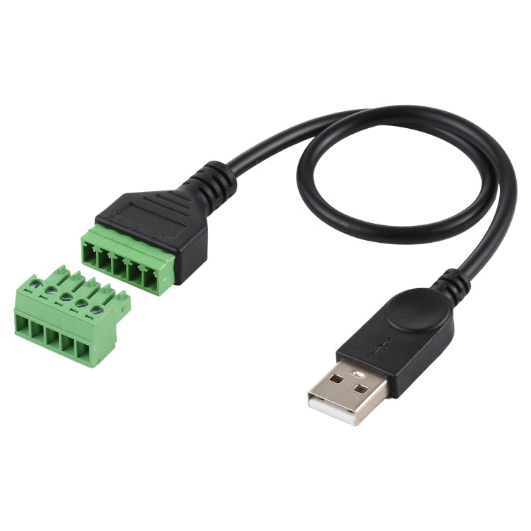 USB Male to 5 Pin Pluggable Terminals Solder-free USB Connector