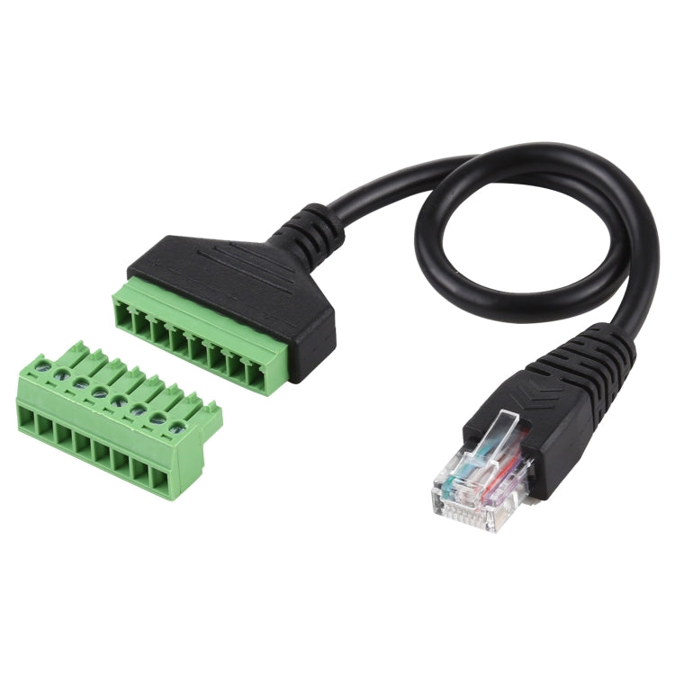 RJ45 Male Plug to 8 Pin Pluggable Terminals Solder-free USB Connector